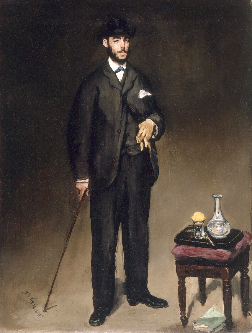 Édouard Manet, Théodore Duret (1868; olio su tela, 46 x 35,5 cm; Parigi, Musée d'Art Moderne de la Ville de Paris)
