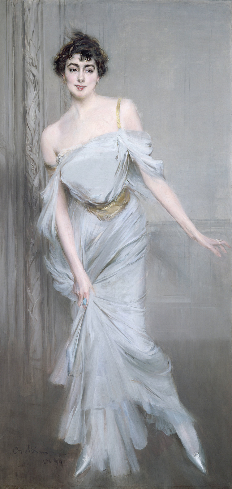 Giovanni Boldini, Madame Charles Max (1896; olio su tela, 205 x 100 cm; Parigi, Musée d'Orsay)
