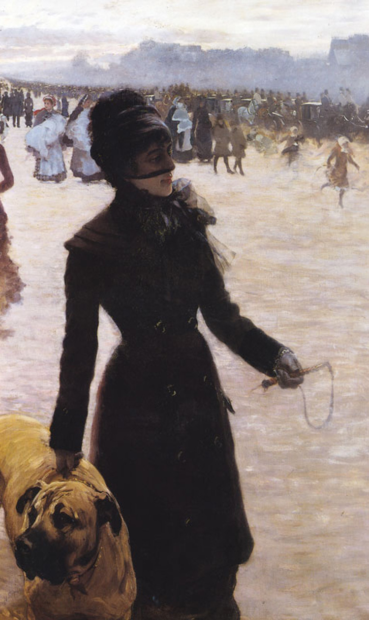 Giuseppe De Nittis, Il ritorno dalle corse (1878; olio su tela, 150 x 90 cm; Trieste, Galleria d'Arte Moderna, Civico Museo Revoltella)
