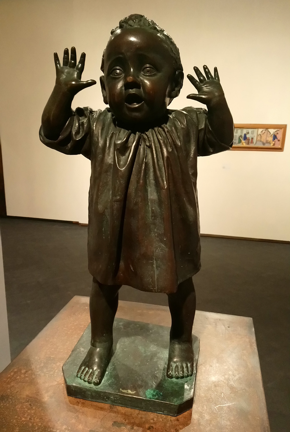 Adriano Cecioni, Primi passi (1868 circa; bronzo, 73 x 35 x 26 cm; Viareggio, Istituto Matteucci)
