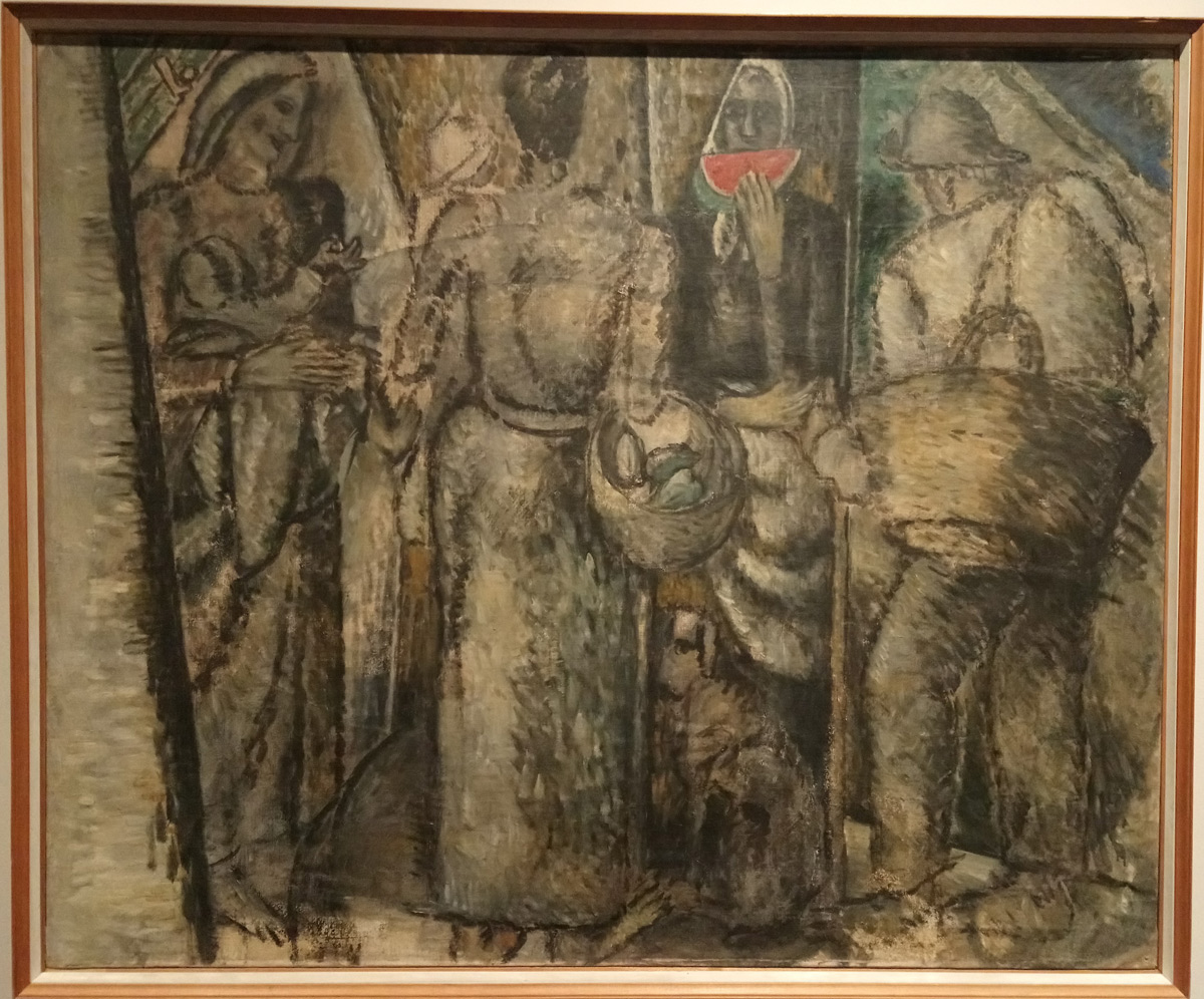 Ardengo Soffici, I mendicanti (1911; olio su tela, 120 x 145 cm; Milano, Museo del Novecento)
