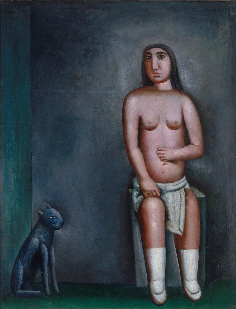 Carlo Carrà, La casa dell'amore (1922; olio su tela, 90 x 70 cm; Milano, Pinacoteca di Brera)
