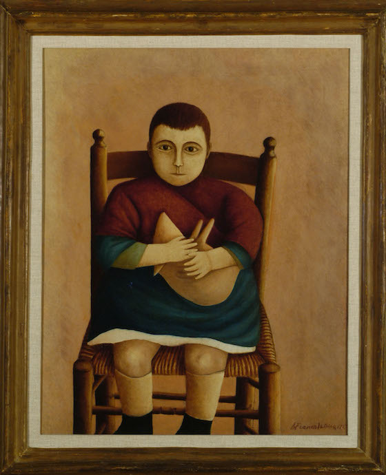 Riccardo Francalancia, Ritratto di Gustavo (1923; olio su tela, 60 x 56 cm; Roma, Museo della Scuola Romana di Villa Torlonia)
