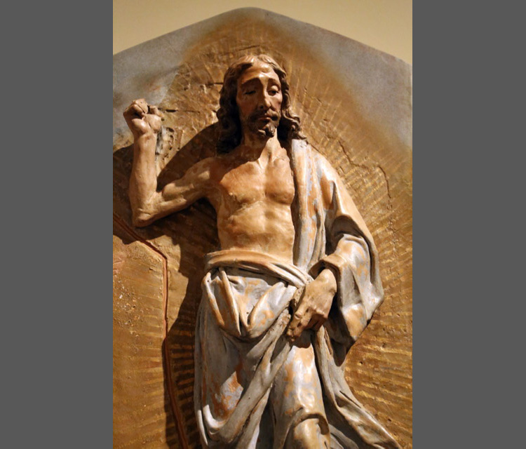 Andrea del Verrocchio, Resurrezione di Cristo, dettaglio con la figura di Cristo. Ph. Credit Francesco Bini
