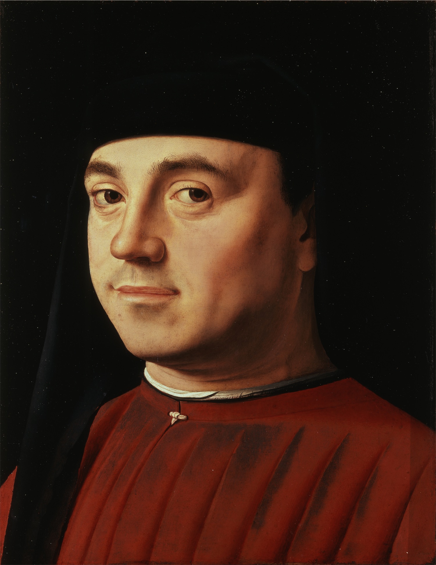 Antonello da Messina, Ritratto d'uomo (1475 circa; tempera e olio su tavola, cm 31 x 25,2; Roma, Galleria Borghese)
