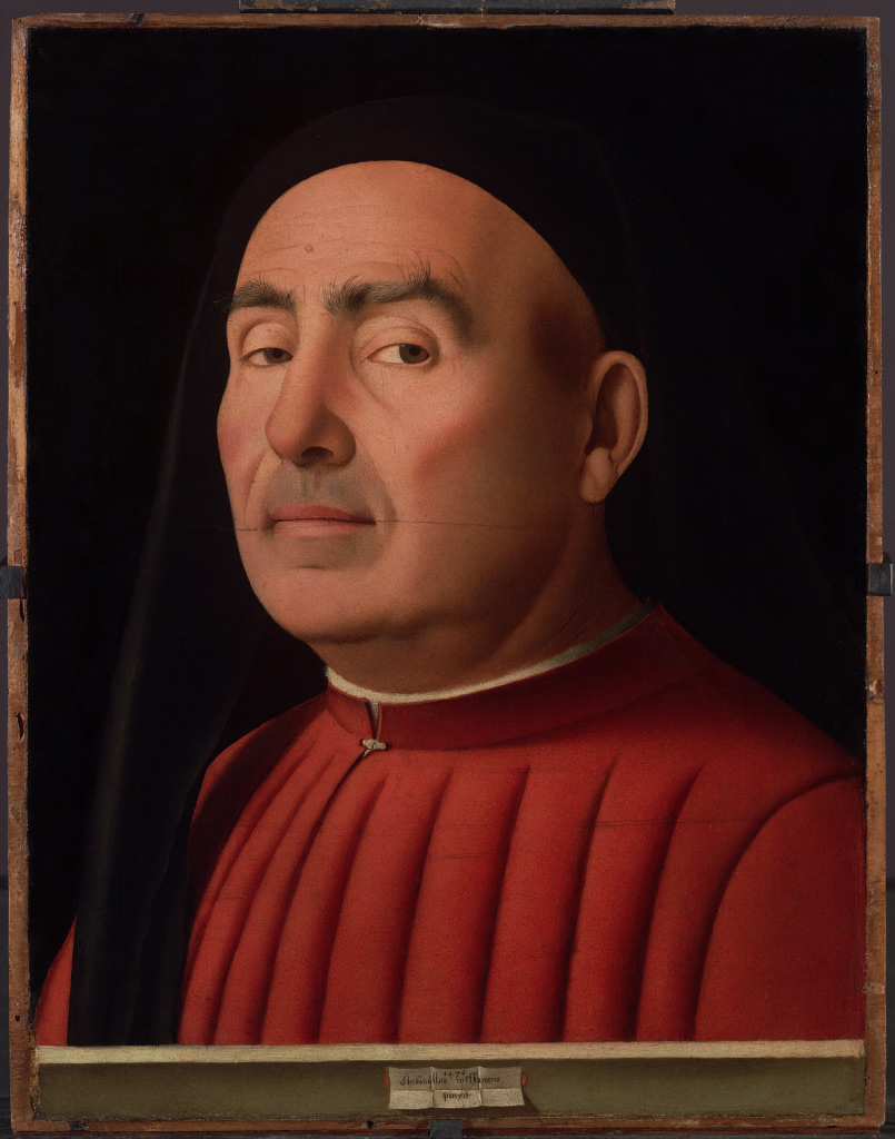 Antonello da Messina, Ritratto d'uomo noto come Ritratto Trivulzio (1476; olio su tavola, 37,4 x 29,5 cm; Torino, Museo Civico di Palazzo Madama)
