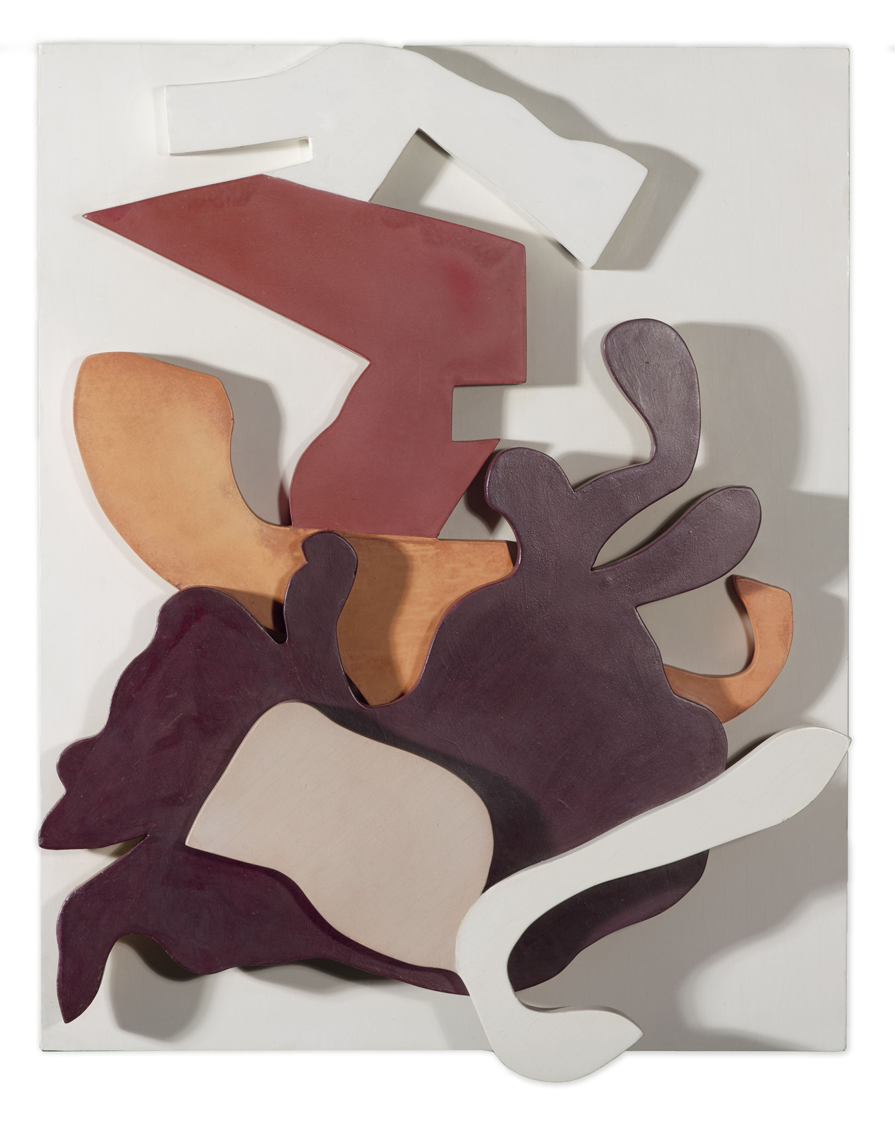 Hans Arp, Pianta-martello (Forme terrestri) (1916; legno dipinto, 62 x 50 x 8 cm; L'Aia, Gemeentemuseum). © 2019 Artists Rights Society (ARS), New York/VG Bild-Kunst, Bonn / © Jean Arp, by SIAE 2019. Courtesy Gemeentemuseum Den Haag
 Hans Arp, Pianta-martello (Forme terrestri) (1916; legno dipinto, 62 x 50 x 8 cm; L'Aia, Gemeentemuseum). © 2019 Artists Rights Society (ARS), New York/VG Bild-Kunst, Bonn / © Jean Arp, by SIAE 2019. Courtesy Gemeentemuseum Den Haag