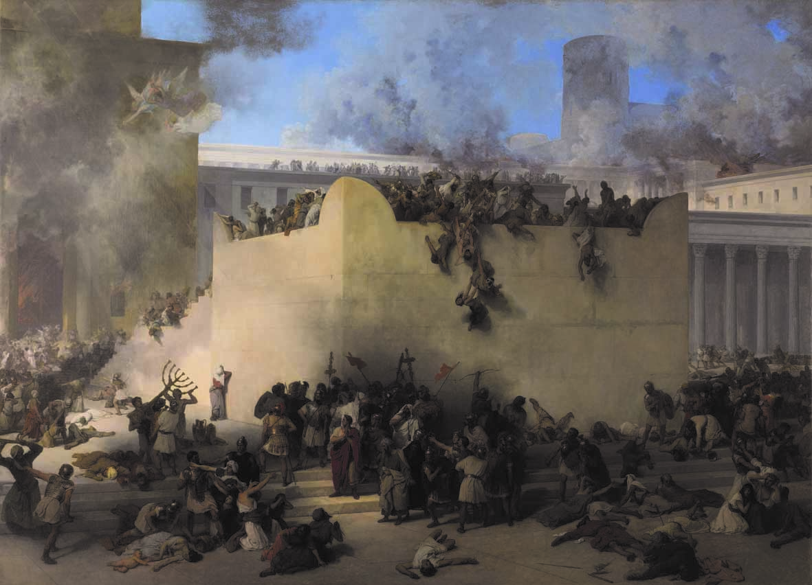 Francesco Hayez, La distruzione del Tempio di Gerusalemme (1859-1867; olio su tela, 183,3 x 253,3 cm; Venezia, Gallerie dell'Accadema)
