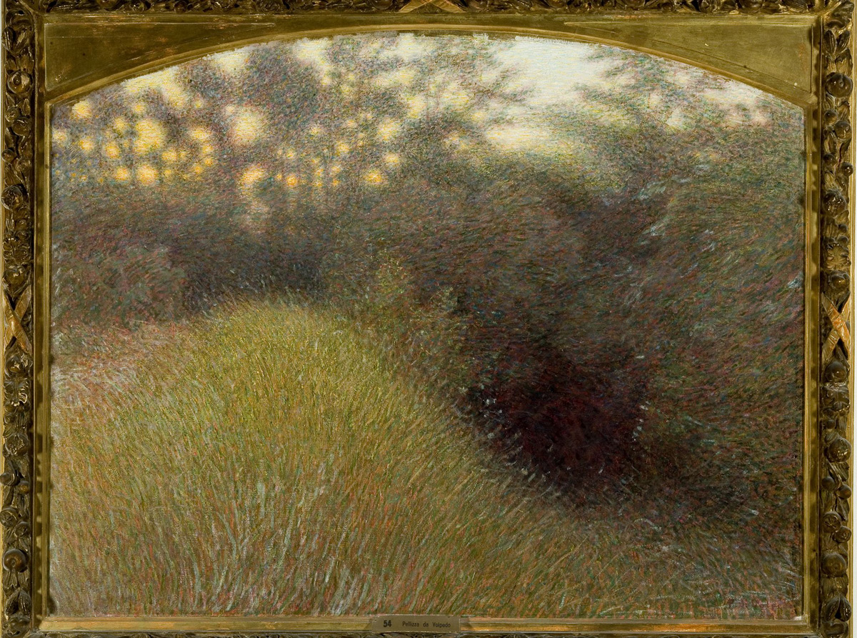 Giuseppe Pellizza da Volpedo, Tramonto (Il roveto) (1902; olio su tela, 73 x 92 cm; Piacenza, Galleria d'Arte Moderna Ricci Oddi)
