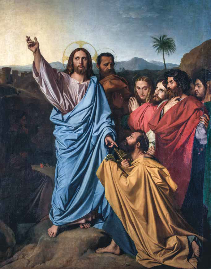 Jean-Auguste-Dominique Ingres, Gesù consegna le chiavi a san Pietro (1818-1820; olio su tela, 280 x 217 cm; Montauban, Musée Ingres)
