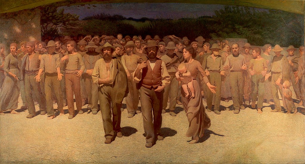 Giuseppe Pellizza da Volpedo, Il quarto stato (1898-1901; olio su tela, 293 x 545 cm; Milano, Museo del Novecento)
