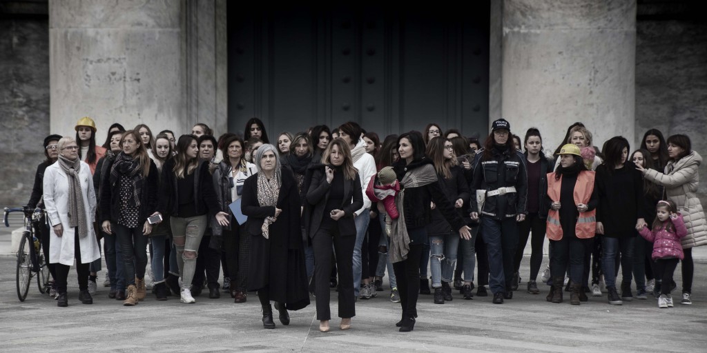 Il Quarto Stato al femminile delle studentesse del Caboto (2018)
