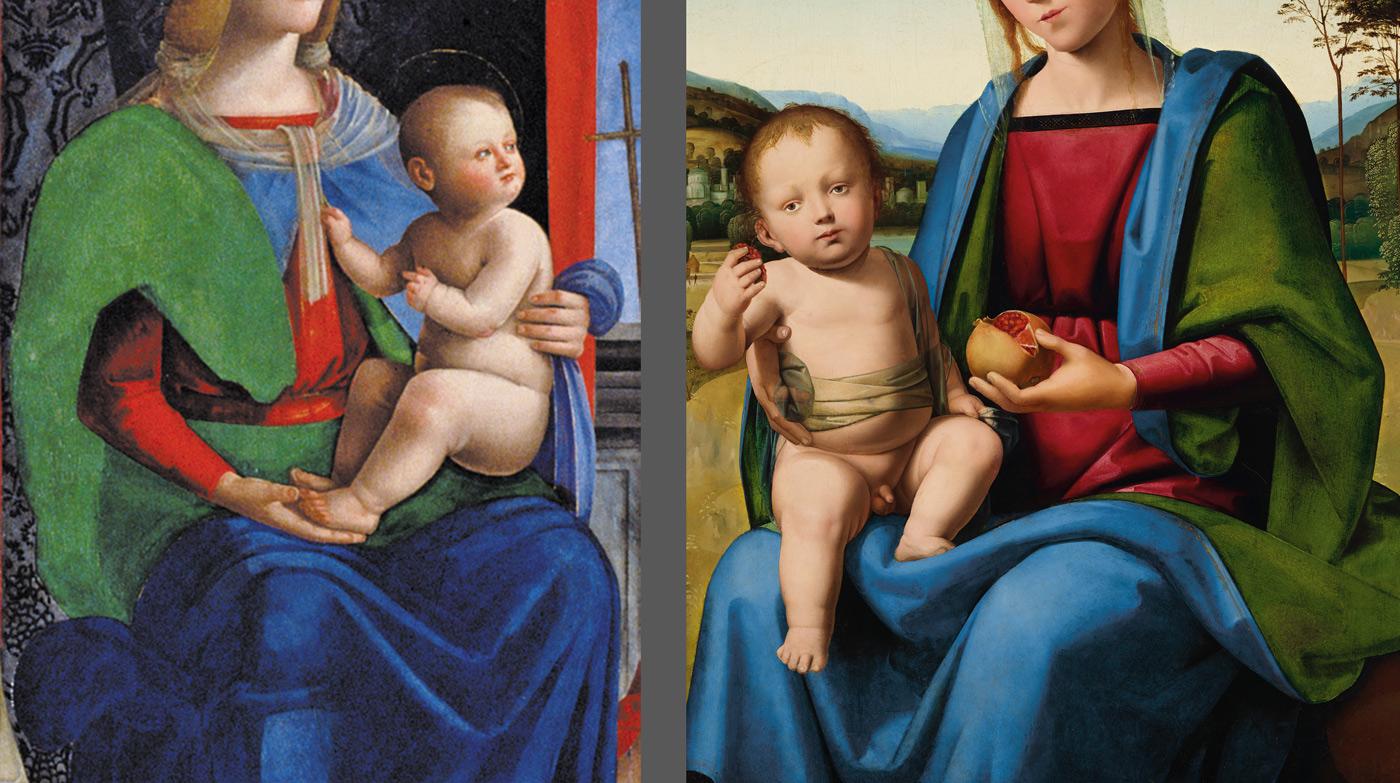 Confronto tra la Madonna di Viadana e la Madonna già Hammond
