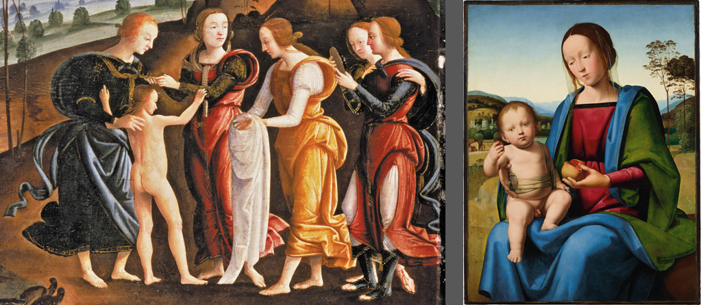 Confronto tra la Partenza di Teti e Achille per Sciro e la Madonna già Hammond 
