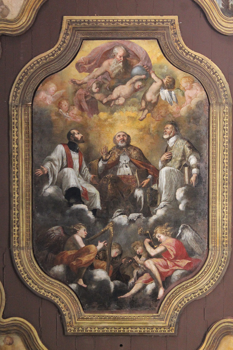 Carlo Rosa, San Nicola fra i santi Gaetano e Andrea Avellino (1665; Bitonto, chiesa di San Gaetano)
