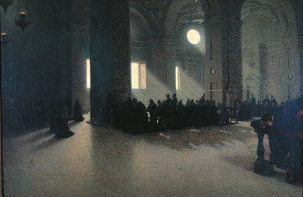 Angelo Morbelli, Solatium miseris (1914; olio su tela, 130 x 199 cm; Milano, collezione privata)
