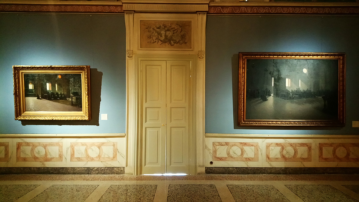 Una sala della mostra Morbelli. 1853 - 1919 alla GAM di Milano 
