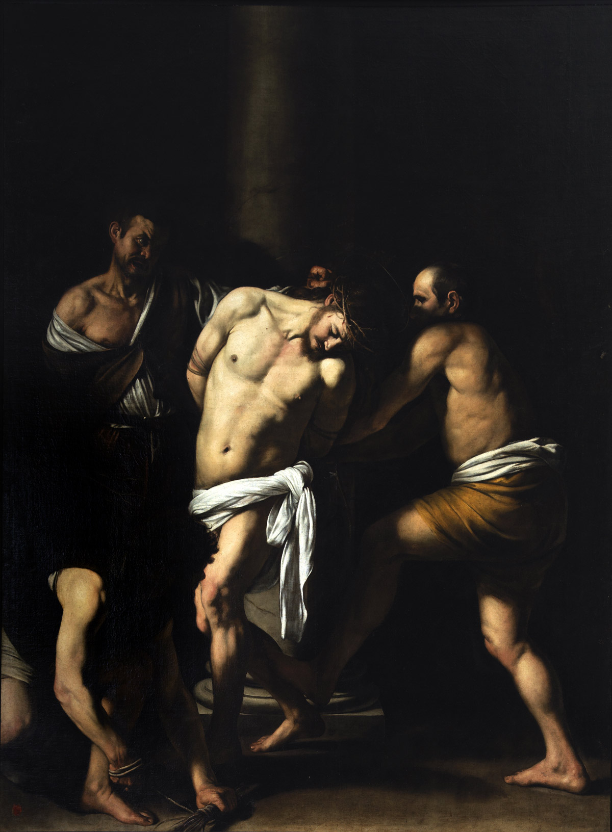 Caravaggio, Flagellazione (1607; olio su tela, cm 266 x 213; Napoli, Museo e Real Bosco di Capodimonte)
 Caravaggio, Flagellazione (1607; olio su tela, cm 266 x 213; Napoli, Museo e Real Bosco di Capodimonte)