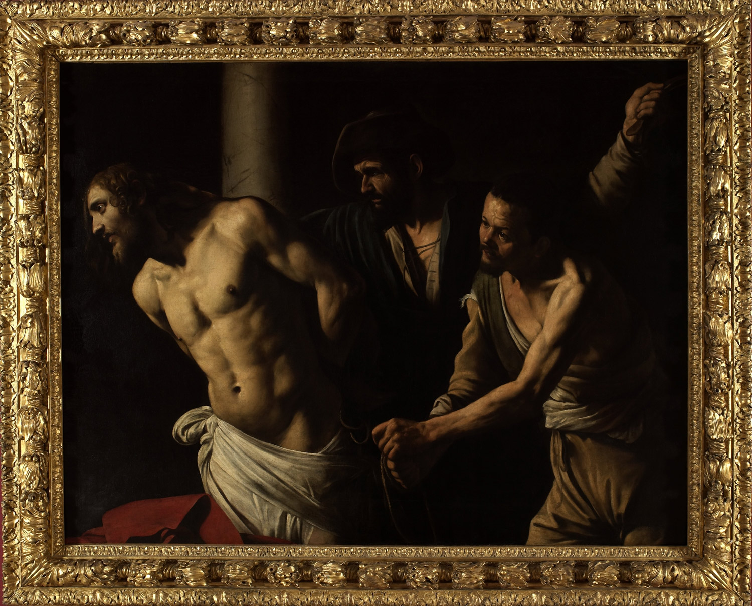 Caravaggio, Flagellazione (1607; olio su tela, 134,5 x 175,5 cm; Rouen, Musée des Beaux-Arts)
 Caravaggio, Flagellazione (1607; olio su tela, 134,5 x 175,5 cm; Rouen, Musée des Beaux-Arts)