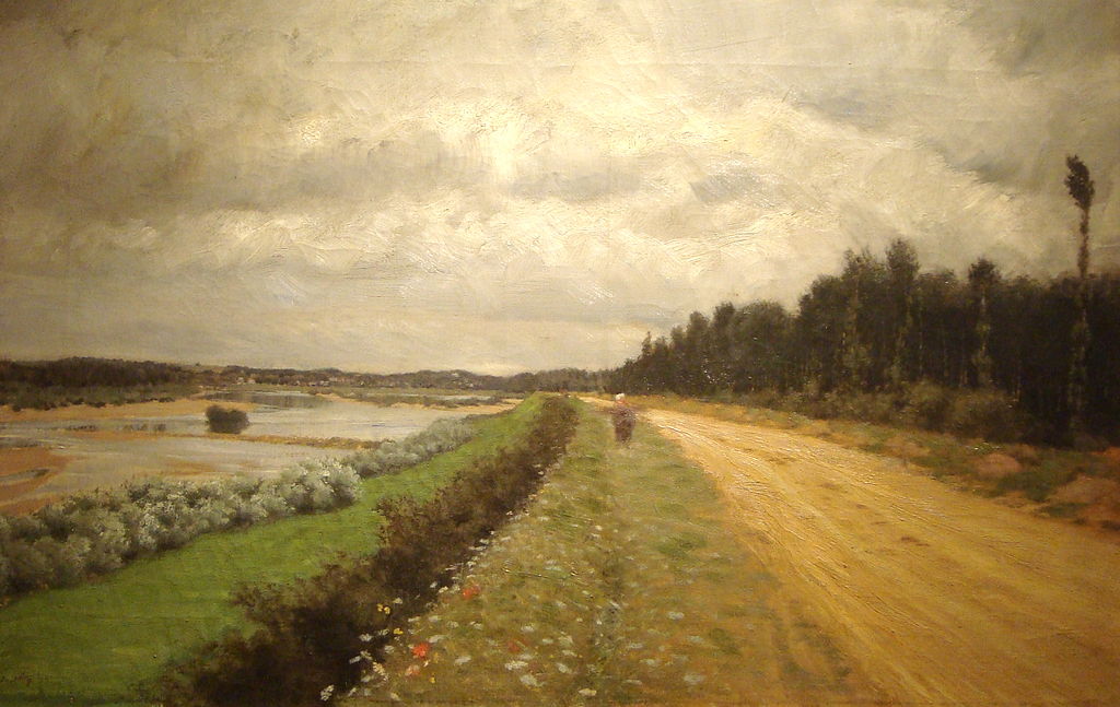 Giuseppe De Nittis, Lungo l'Ofanto (1870; olio su tela, 43 x 65 cm; Barletta, Pinacoteca Giuseppe De Nittis)
