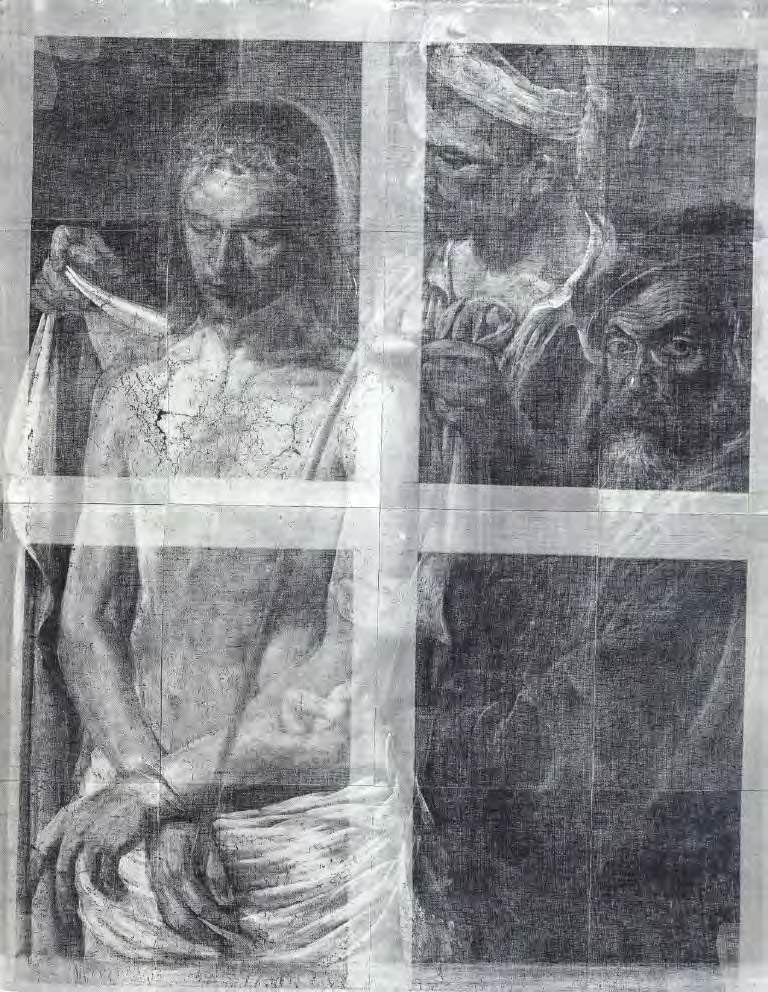 Radiografia totale
dell'Ecce Homo di Caravaggio (studio di Mina Gregori, 1992) Radiografia totale
dell'Ecce Homo di Caravaggio (studio di Mina Gregori, 1992)