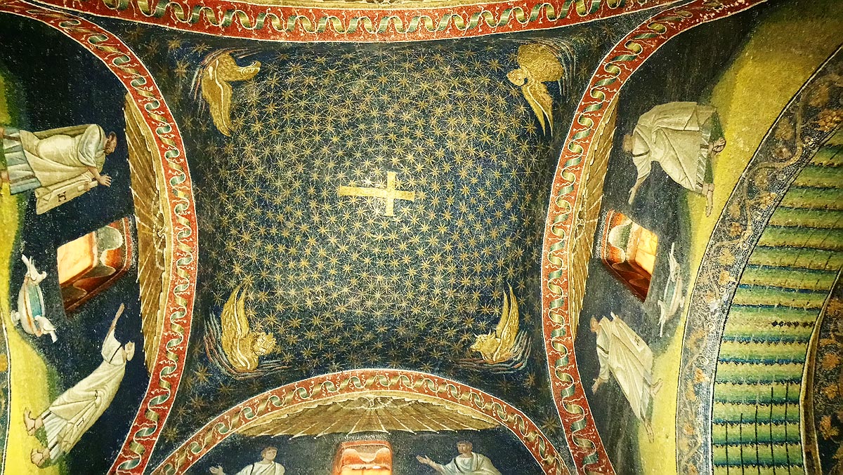 Ravenna, Mosaici della cupola del Mausoleo di Galla Placidia Ravenna, Mosaici della cupola del Mausoleo di Galla Placidia