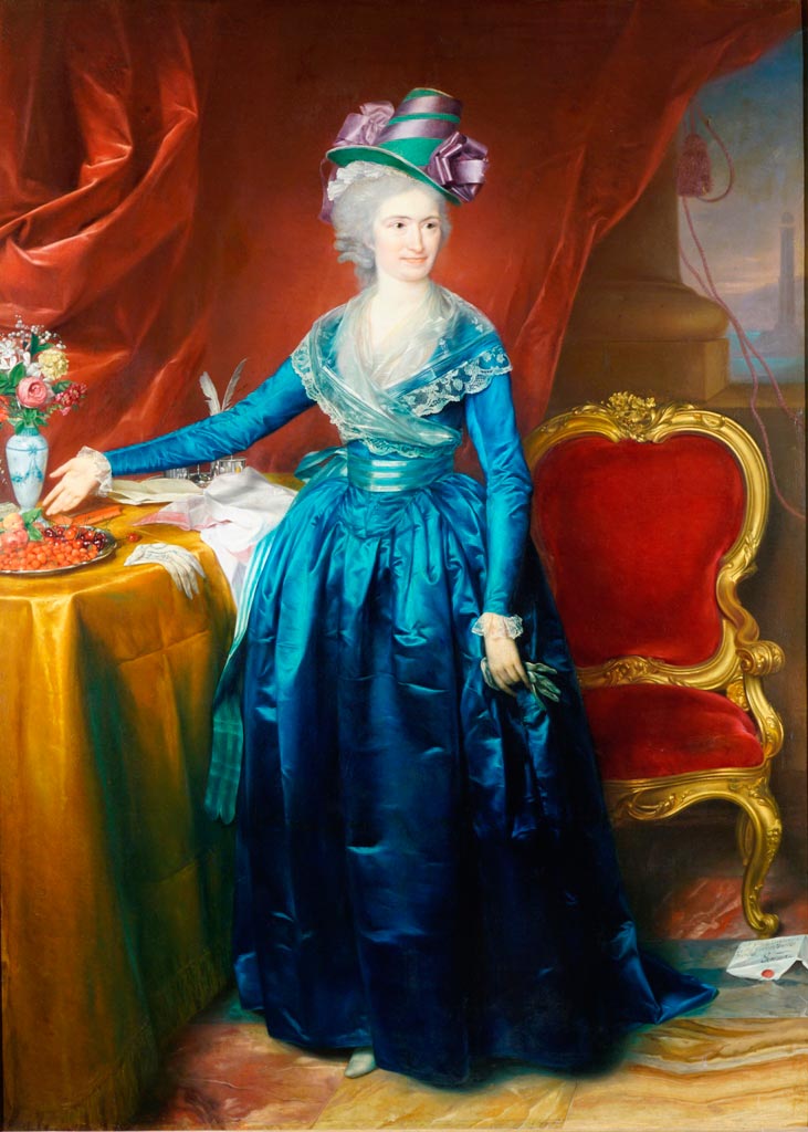 Anton von Maron, Ritratto di Maria Francesca Durazzo (1792; olio su tela, 200,6 x 147,3 cm; Genova, Galleria Nazionale della Liguria a Palazzo Spinola)
