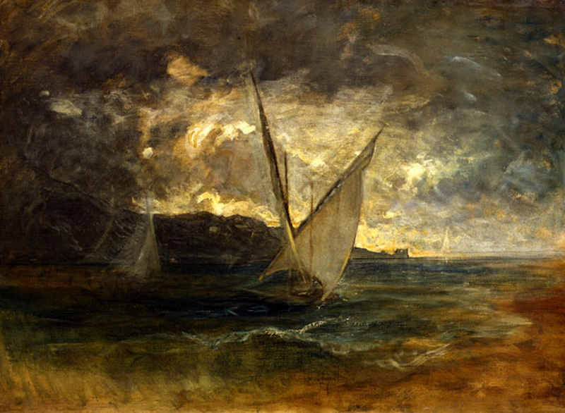 Antonio Fontanesi, Marina in burrasca (1878-1880; olio su tela, 80 x 110 cm; Reggio Emilia, Musei Civici)
 