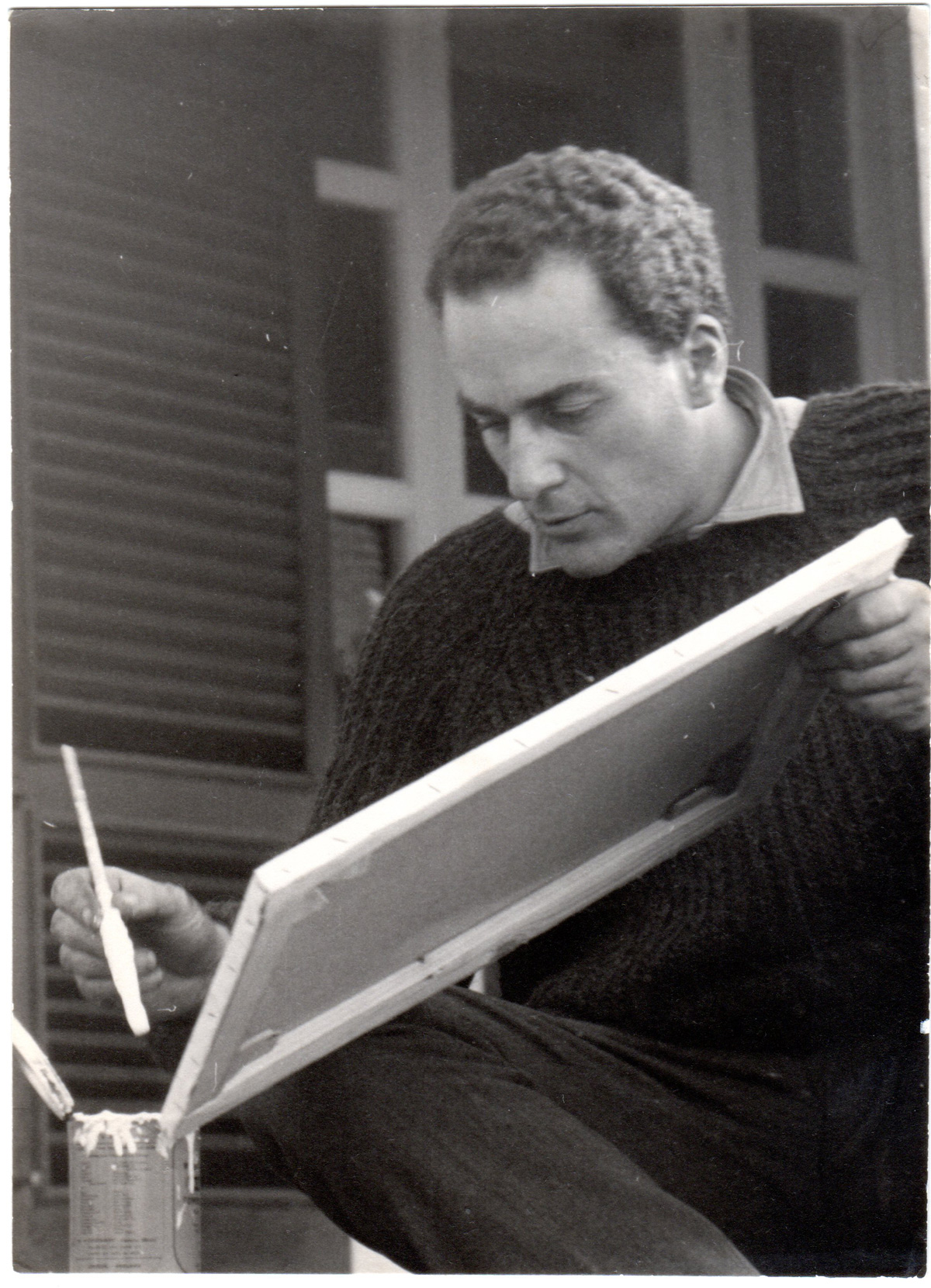 Gastone Novelli nel 1966. Fotografia di Marina Lund
 Gastone Novelli nel 1966. Fotografia di Marina Lund