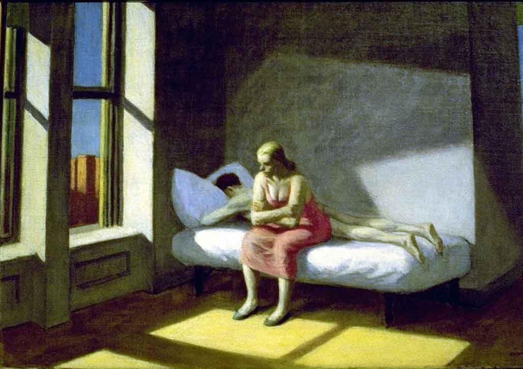 Edward Hopper, Summer in the city (1950; olio su tela, 76 x 51 cm; Collezione privata)
