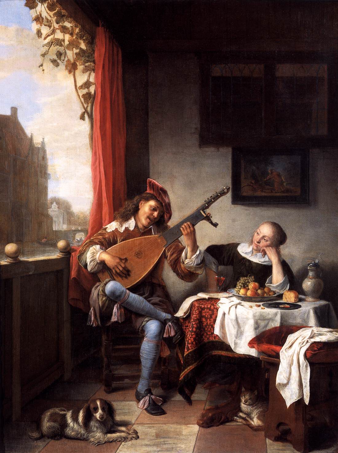 Hendrick Maertenszoon Sorgh, Il suonatore di liuto (1661; olio su tavola, 52 x 39 cm; Amsterdam, Rijksmuseum)
