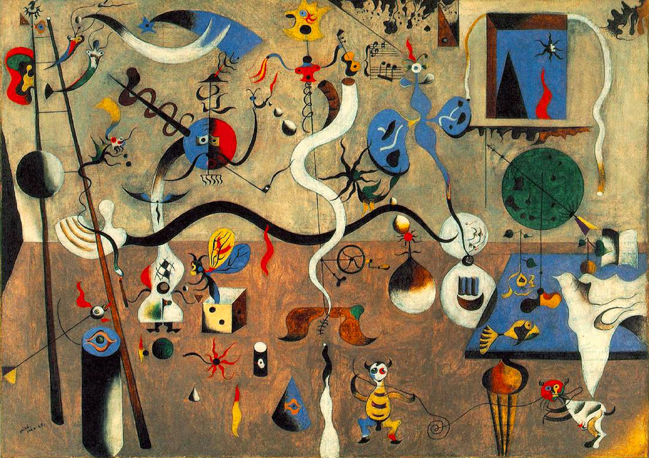 Joan Miró, Il carnevale di Arlecchino (1924-1925; olio su tela, 66 x 93 cm; Buffalo, Albright-Knox Art Gallery)
