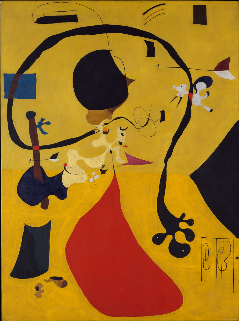 Joan Miró, Interno olandese III (1928; olio su tela, 129,9 x 96,8 cm; New York, Metropolitan Museum)
