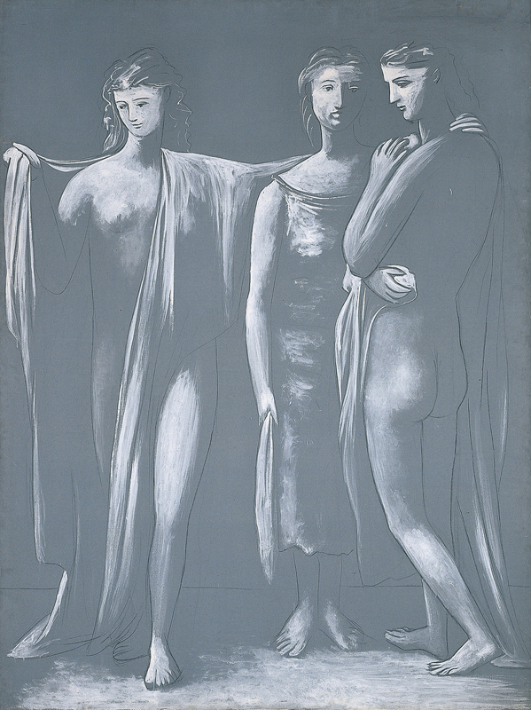 Pablo Picasso, Las tres Gracias (1923; olio e carboncino su tela, 200 x 150 cm; Malaga, Museo Picasso)  
