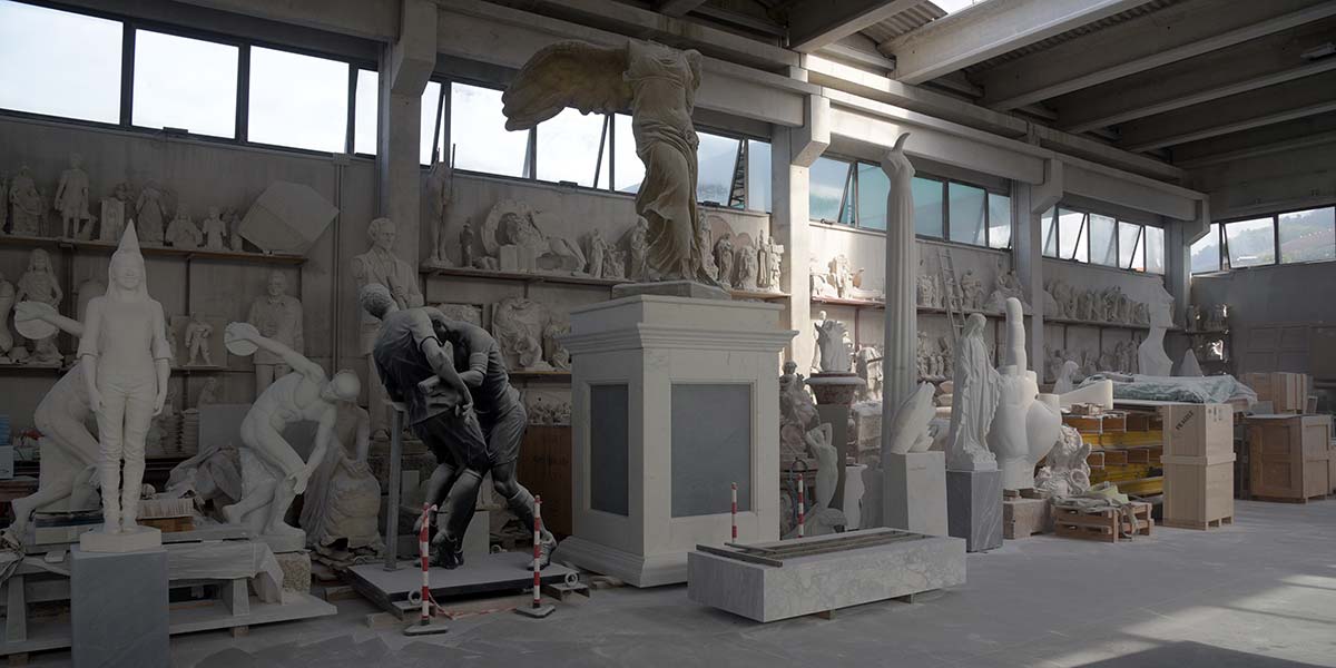 Laboratorio di scultura degli Studi d'Arte Michelangelo a Carrara