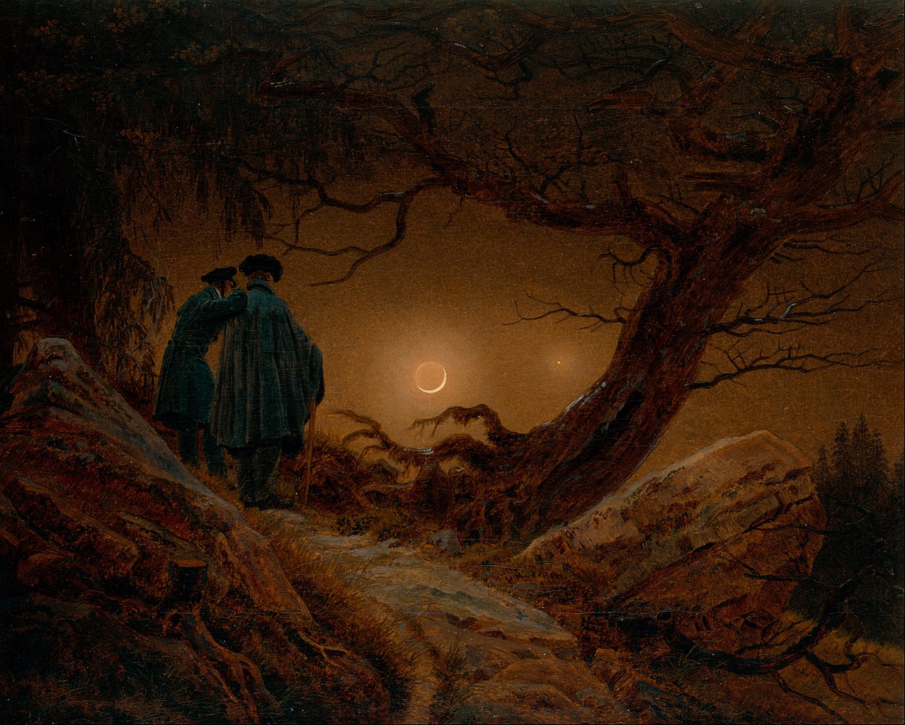 Caspar David Friedrich, Due uomini che contemplano la luna
 Caspar David Friedrich, Due uomini che contemplano la luna