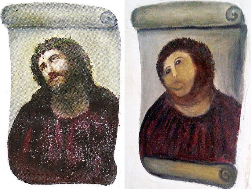 L'Ecce Homo di Elías García Martínez restaurato da Cecilia Giménez
 L'Ecce Homo di Elías García Martínez restaurato da Cecilia Giménez