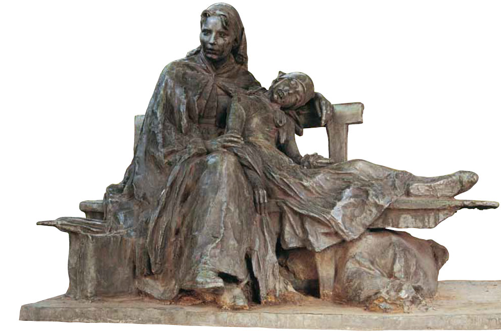 Domenico Ghidoni, Emigranti (1891; bronzo, fusione del 1921, 127 x 180 x 93 cm; Brescia, Museo di Santa Giulia)
 Domenico Ghidoni, Emigranti (1891; bronzo, fusione del 1921, 127 x 180 x 93 cm; Brescia, Museo di Santa Giulia)