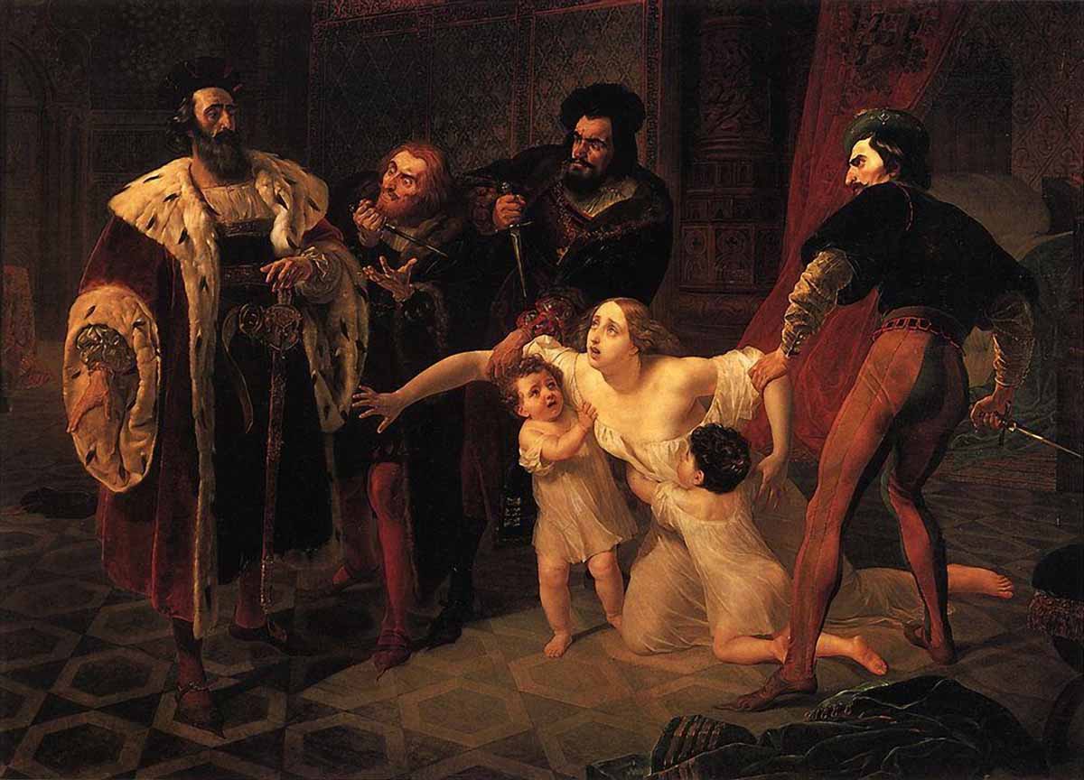 Karl Pavlovič Brjullov, Ines di Castro nel momento di essere sacrificata
 Karl Pavlovič Brjullov, Ines di Castro nel momento di essere sacrificata