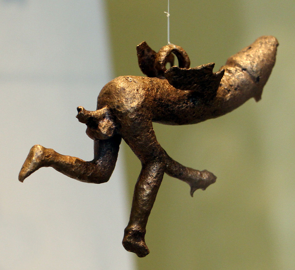 Arte romana, Tintinnabulum a forma di fallo con campanelli (I-III secolo d.C.; bronzo; Berlino, Staatliche Museen, Antikensammlung). Ph. Credit Francesco Bini
