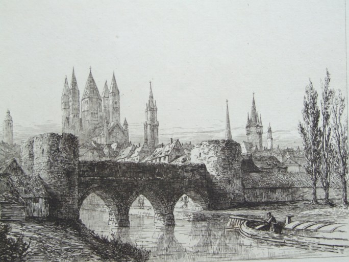 Il Pont des Trous in un'incisione di Ernest George del XIX secolo 
