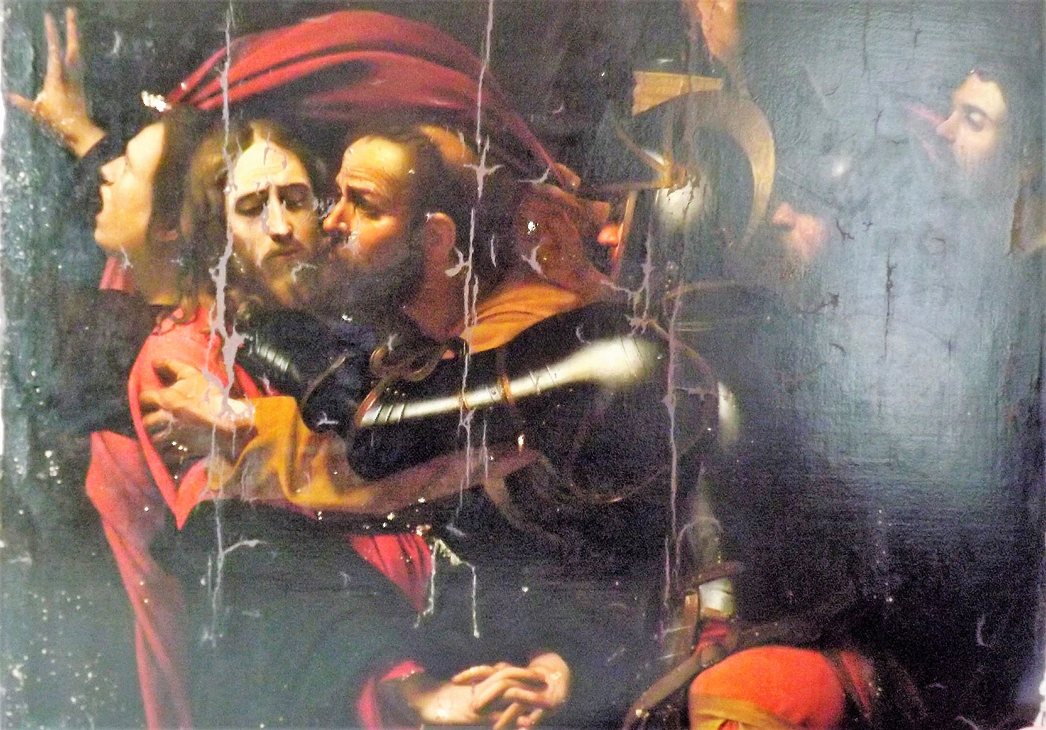 La Cattura di Cristo di Odessa durante il restauro
 La Cattura di Cristo di Odessa durante il restauro