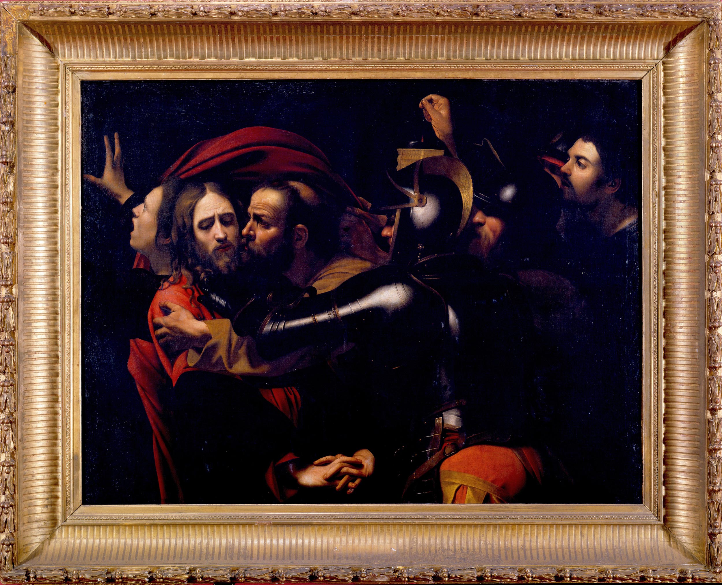 Da Caravaggio, Cattura di Cristo (inizio XVII secolo; olio su tela, 134 x 172,5 cm; Odessa, Museo d'Arte Occidentale e Orientale) 
 Da Caravaggio, Cattura di Cristo (inizio XVII secolo; olio su tela, 134 x 172,5 cm; Odessa, Museo d'Arte Occidentale e Orientale)