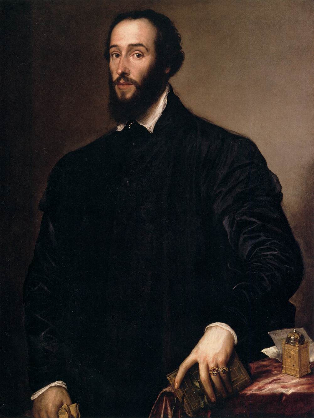 Tiziano, Ritratto di Antoine Perrenot de Granvelle (1548; olio su tela, 113 x 87 cm; Kansas, Nelson-Atkins Museum of Art)
