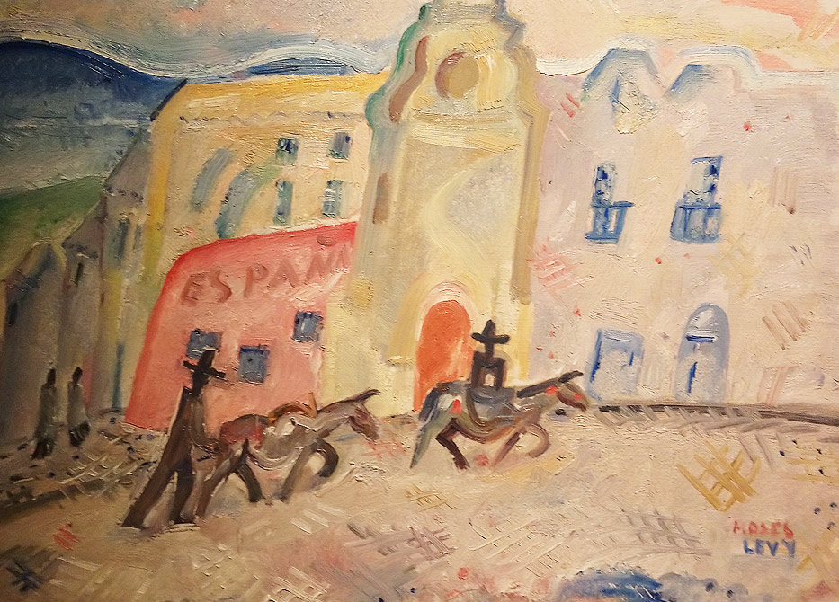 Moses Levy, Spagna, dettaglio (1932; olio su cartone, 50 x 70 cm; Viareggio, Collezione privata)
