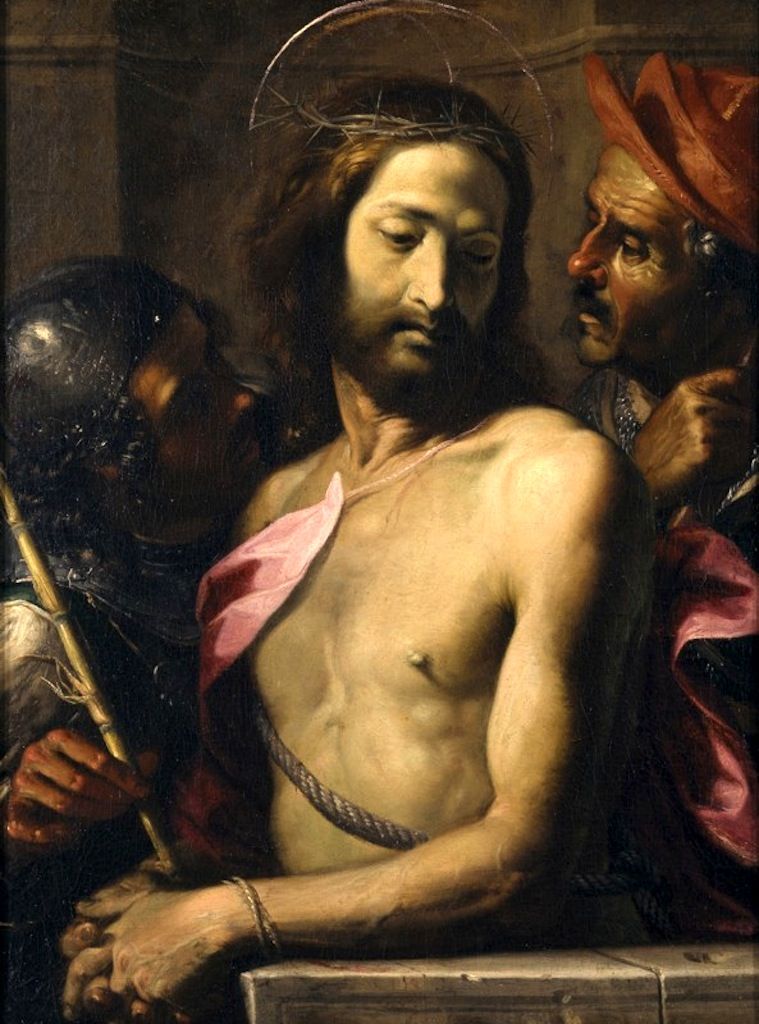Bernardino Mei, Cristo deriso (1650-1660 circa; olio su tela, 90 x 68 cm; Bitonto, Galleria Nazionale della Puglia Girolamo e Rosaria Devanna)
