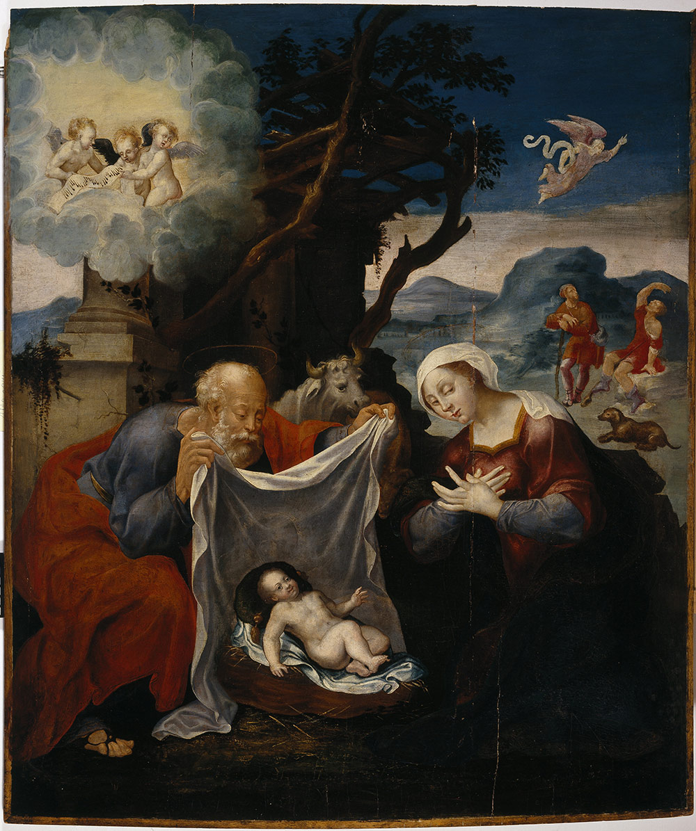 Pietro Negroni detto lo Zingarello, NativitÃ  (1560 circa; olio su tavola, 102 x 85 cm; Bitonto, Galleria Nazionale della Puglia Girolamo e Rosaria Devanna)
