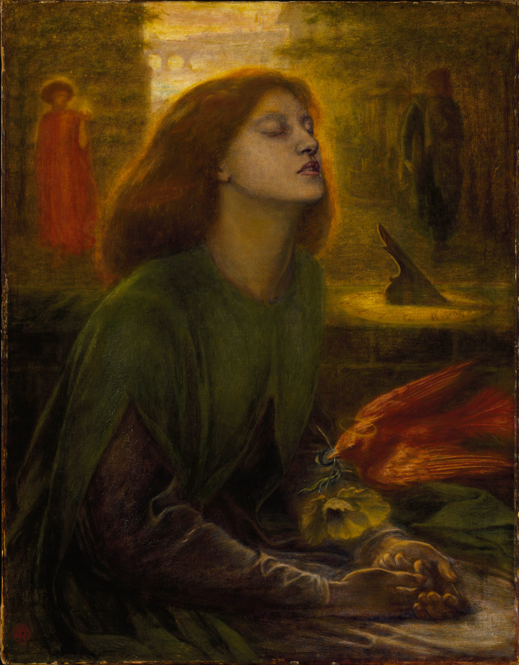 Dante Gabriel Rossetti, Beata Beatrix (1872; olio su tela, 86 x 66 cm; Londra, Tate Britain)
 Dante Gabriel Rossetti, Beata Beatrix (1872; olio su tela, 86 x 66 cm; Londra, Tate Britain)