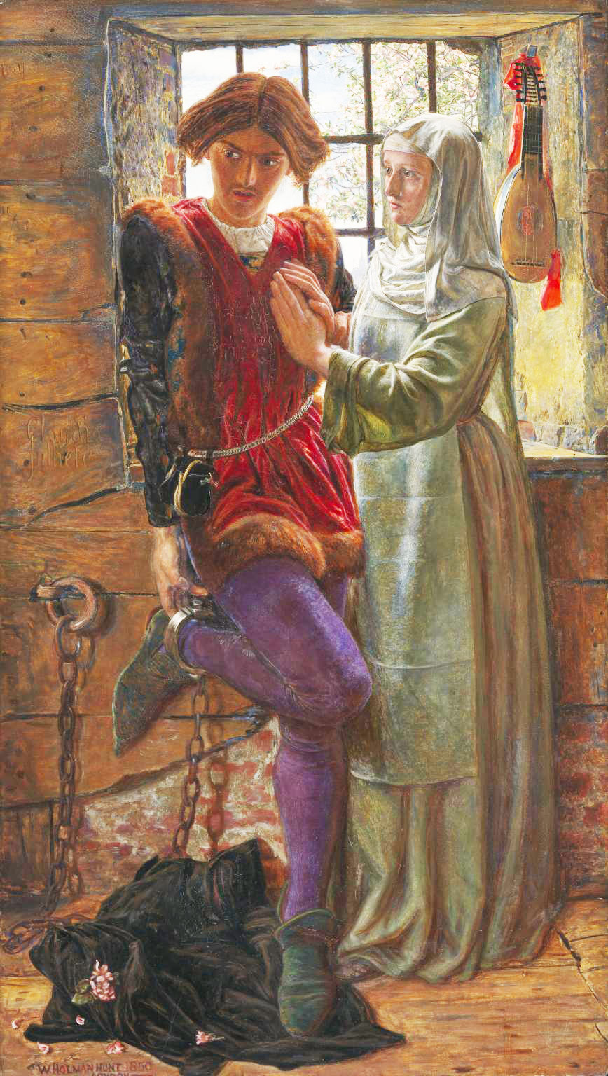 William Holman Hunt, Claudio e Isabella (1850; olio su tavola, 75,8 x 42,6 cm; Londra, Tate Britain)