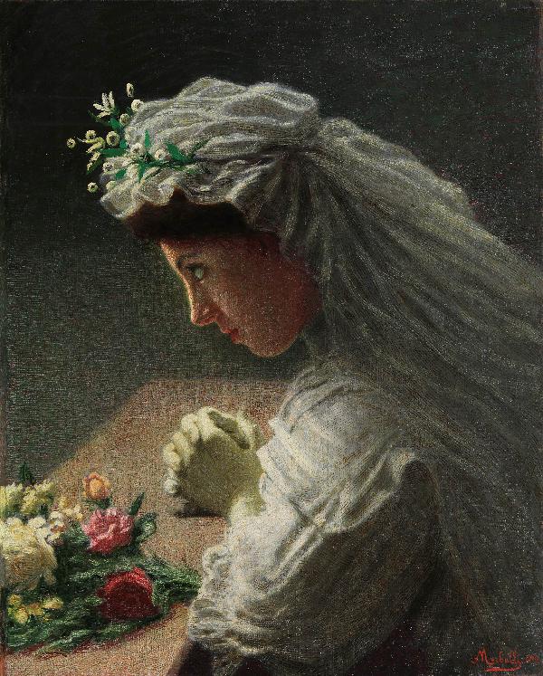 Angelo Morbelli, La sposa (1909; olio su tela, 71,5 x 57,5 cm)
